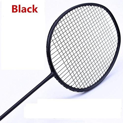 (Black/White) 1 Ultra Light Badminton Racket N90 Full Carbon Badminton Racket 7U 67g 28LBS