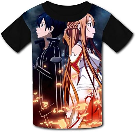 Nice Catch_Sword The_Art Moment_Onlin Polyester Short Sleeve Tee Shirt For Children