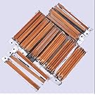 Ostart 5 Sets of 15 Sizes 8'' (20cm) Double Pointed Carbonized Bamboo Knitting Kits Needles Set (2.0mm - 10.0mm)