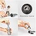 Pepper Mill and Bottle Opener, Salt or Pepper Grinder, Brushed Stainless Steel with Ceramic Grinding Mechanism, Salt and Pepper Shakers with Adjustable Coarseness Setting, Cleaning Brush By Er&Maks