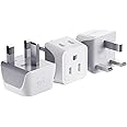 UK, Hong Kong, Ireland Travel Adapter Plug by Ceptics - Usa Input - Type G - Safe Grounded Perfect for Cell Phones, Laptops, 