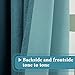 H.VERSAILTEX Room Darkening Linen Curtain for Bedroom/Living Room Extra Wide Blackout Curtains 100 x 84 Inches for Patio Glass Door, Primitive Textured Thick Linen Burlap Look Fabric, Aegean Blue