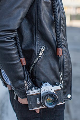 Helix Camera Strap - DSLR Camera Neck Straps 34 Inches - Paracord Design - 100% Handmade, Black