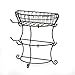 Gourmet Basics by Mikasa 5147847 French Countryside Metal Mug Tree with Storage Basket, Glossy Black