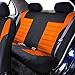 FH Group Automotive Car Seat Covers Full Set Premium 3D Air Mesh Front Seat Covers, Airbag Compatible & Split Bench Cover Universal Fit Interior Accessories for Cars Trucks and SUVs - Orange