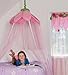 HearthSong® Secret Garden Hideaway Bed Canopy Hanging Play Tent for Kids Bedroom, 7' H with 12' Bottom Circumference - Pink