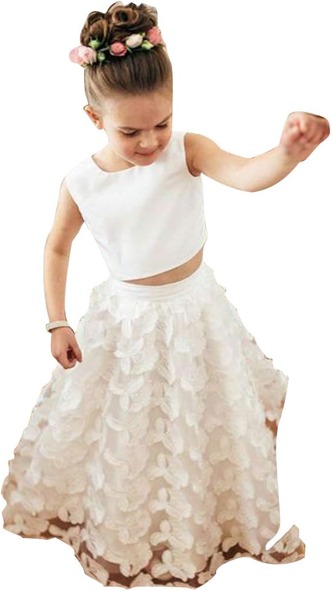 flower girl two piece dress