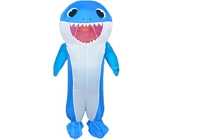 MXoSUM Inflatable Costume for Adult Shark Party Costume Halloween Cosplay Costume Full Body Blow-up Costume Suit