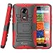 Moto X Case, i-Blason Google Motorola Moto X 2nd Gen Case Prime Series Dual Layer Holster Case with Kickstand and Locking Belt Swivel Clip for Moto X 2nd Generation Case for Moto X 2 (Red)