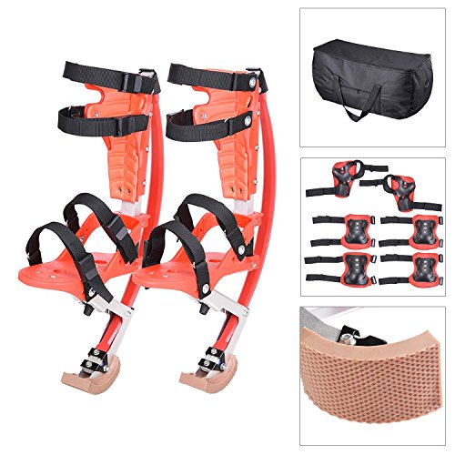 KOVAL INC. Jumping Stilts Bouncing Shoes Fitness Exercise for Kid/Youth (Red) - Thumbnail 6