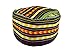 Vipada Handmade African Dashiki Hat Kente Pattern Kufi Kofi Hat Cap (Black with Yellow Red)