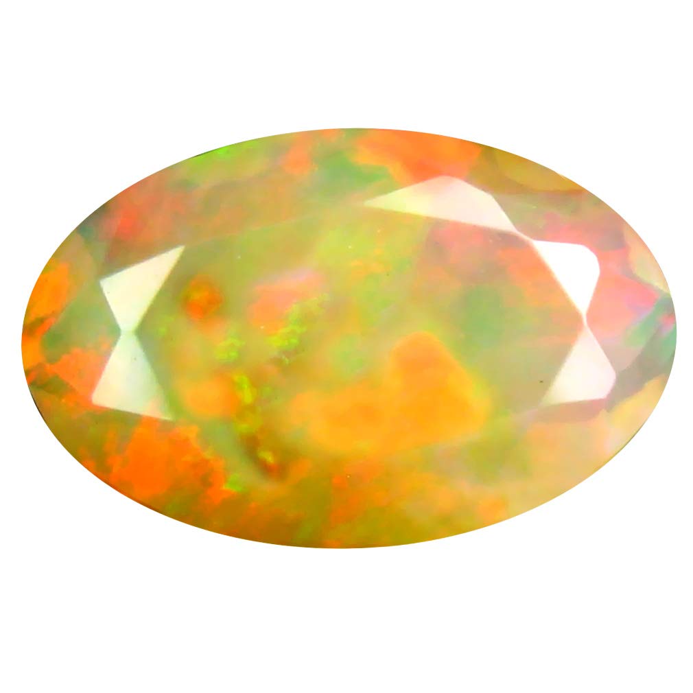 1.60 ct Oval Cut (12 x 7 mm) Un-Heated Transparent Quality Ethiopian Welo Rainbow Opal Natural Loose Gemstone