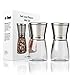 Salt and Pepper Grinder Set – Glass Shakers & Adjustable Ceramic Rotor in 2 Stainless Steel Mills + Silicone Funnel & 2 Citrus Sprayer – Best for Tasty and Healthy Food by Dollop