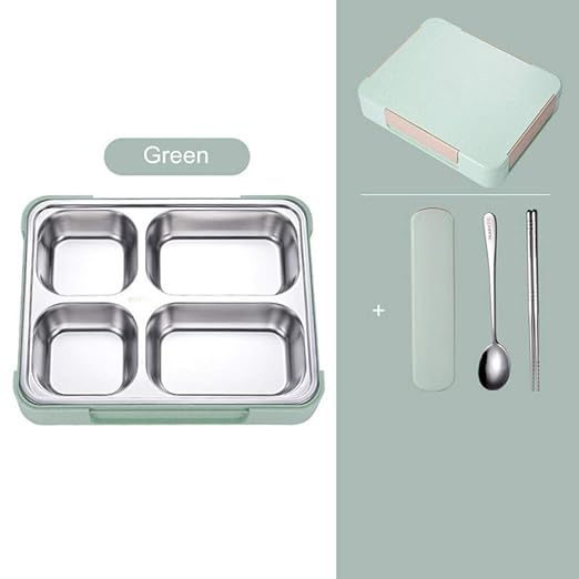 Fiambrera de acero inoxidable 1250ml Caja Bento a prueba de fugas ...