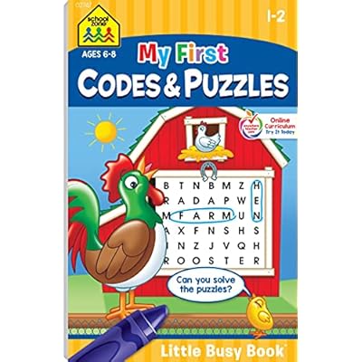 Buy School Zone My First Codes Puzzles Workbook Ages 6 To 8 1st Grade 2nd Grade Activity Pad Crossword Puzzles Word Search Riddles And More School Zone Little Busy