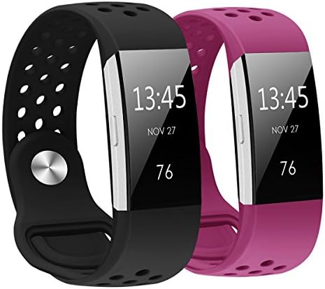 Aahlsen For Fitbit Charge 2 Strap, Soft Silicone Sports Adjustable Replacement Accessory Band Fitness Wristband Watchband Wrist Strap for Fit bit charge2