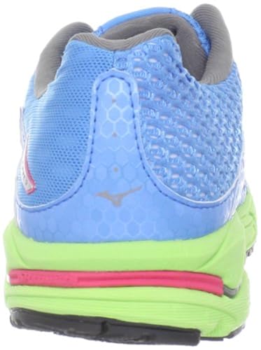 Mizuno Women's Wave Inspire Running Shoe,Blue/Lime/Pink,9 B US