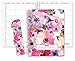 HARDCOVER 7 Period Dated Teacher Lesson Plan; Days Horizontally Across The Top Dated for 2019-2020 Academic Year (D101) (+) Bonus Clip-in Bookmark (Spring Floral)