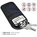 Car Key Fob RFID Signal Blocking Bag, Faraday Bag, Antitheft Car Key Pouch with Stainless Steel Hanging Ring