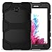Samsung Galaxy Tab A 7.0 Case (SM-T280),3in1 Heavy Duty Shockproof Armor Hybrid High Impact Resistant Defender Full Body Protective Cover with Built-in Screen Protector and Kickstand (Black)