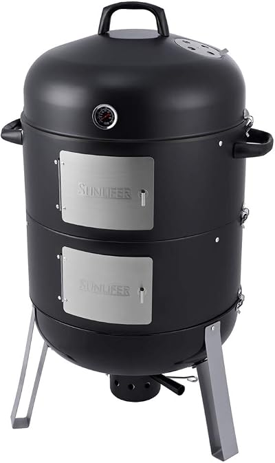 SUNLIFER 3-in-1 Charcoal Smoker Grill 646 sq in 105x63x52.5 cm