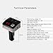 Car Charger,FM Transmitter Bluetooth Wireless Radio Adapter Car Kit with USB Charger Built-In Microphone Hands Free Calling (Black)
