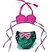 Infant Baby Girls Swimsuit Bikini Set Strap Top+Mermaid Lace Tulle Shorts Pants (12-24M, Green)