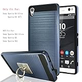 Sony Xperia XA Ultra / Xperia C6 Case With Phone Stand,Ymhxcy [Metal Brushed Texture] Hybrid Dual Layer Full-Body Shockproof Protective Cover Shell For Xperia C6-LS Metal Slate