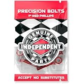 Independent Cross Phillips Head Black / Red Standard Skateboard Hardware Sets - 1"