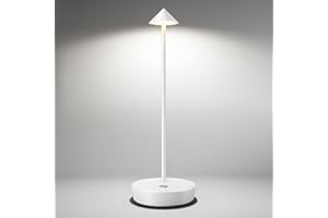 SHANGCAI Cordless Table Lamps Rechargeable, 6000mAh Battery Operated LED Desk Lamp Outdoor Waterproof Portable Touch Dimmable Table Night Light for Patio Restaurant Dining Home White