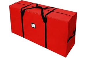 AerWo Christmas Tree Storage Bag Extra Large Christmas Storage Containers, Fits Up to 9 Ft Artificial Trees Heavy Duty 600D Oxford Xmas Holiday Tree Bag (65” X 31” X 15”)