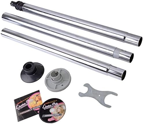 Dance Pole Full Kit Portable Stripper Exercise Fitness Club Party Dancing Silver