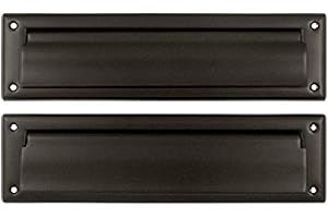 Deltana MS212U10B 13 1/8-Inch Mail Slot with Solid Brass Interior Flap