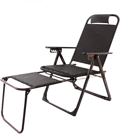 foldable rattan sun lounger