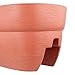 EMSCO Group Bloomers Railing Planter with Drainage Holes – 24
