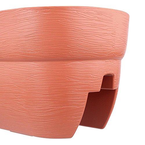 EMSCO Group Bloomers Railing Planter with Drainage Holes 24