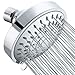 Tibbers High Pressure Shower Head,5 Settings Showerhead with Adjustable Metal Swivel Ball Joint,Excellent Shower Experience Even at Low Pressure and Water Flow (Brushed Nickel)
