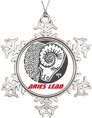 Xmas Trees Decorated Aries Colossal 15.2 cm 6 Round Badge Snowflake Christmas Snowflake Ornaments Leadership