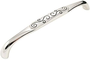 RK International RKI C Polished Nickel with Black R.K. International CP 617 PNB 8" Center Palermo Pull