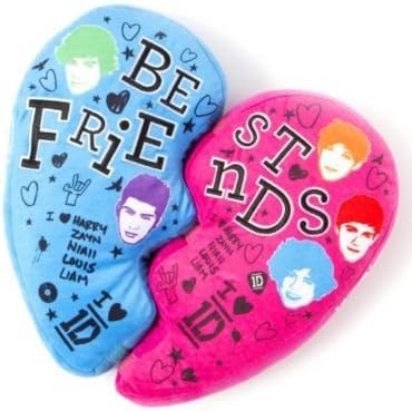 One Direction Best Friends Heart Pillow 14"x14" Heart Pillow Split Into Two And Joints With Velcro