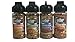 Weber Seasoning Variety 4 Flavor Pack - Kickn Chicken - Roasted Garlic & Herbs - Chicago Steak - Gourmet Burger - All Natural Shake-on Bundle