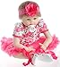 SanyDoll Reborn Baby Doll Soft Silicone Vinyl 22inch 55cm Lovely Lifelike Cute Baby Boy Girl Toy Beautiful Princess Dress