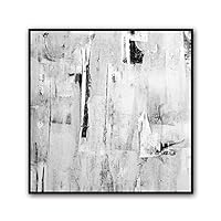 Framed Canvas Wall Art Abstract Circle Canvas Prints Home Artwork Decoration for Living Room,Bedroom - 16x16 inches