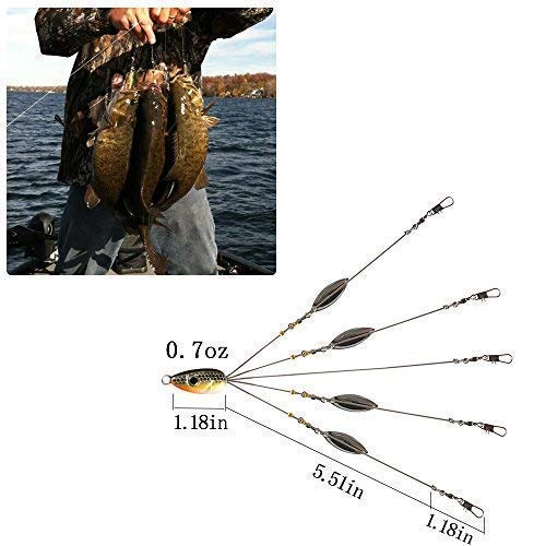 Ilure Alabama Rig Fishing Umbrella Lures Set Blade 5 Arm Stripers Bass Swim Baits