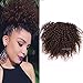 Afro Ponytail Clip in/on Extensions Kinky Curly Ponytail Hair Piece Clip ins Brazilian Virgin Hair Top Closure Ponytail (100g 20