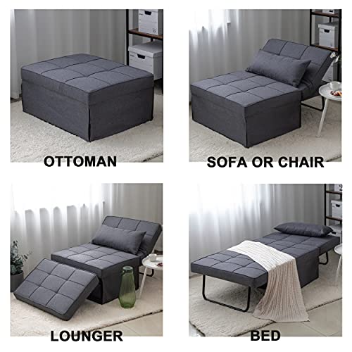 JOYHOM Folding Ottoman Sofa Bed, Convertible Chair 4 in 1 Multi