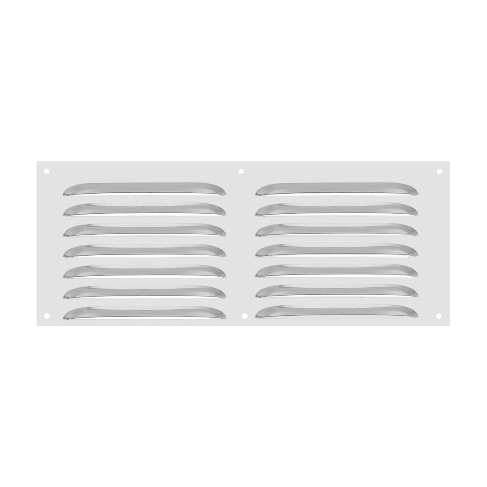 PATIKIL 12 x 8 Inch Aluminum Vent Cover, Screen Air Grille Ventilation Cover HVAC Louvered Grill for Home Kitchen Fireplace Bathroom Wall Ceiling, Silver Tone