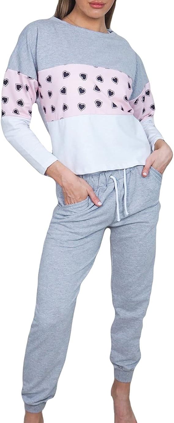 Boni Caro Ladies Pyjamas Set Loungewear Long Sleeve PJ’s Soft Comfy