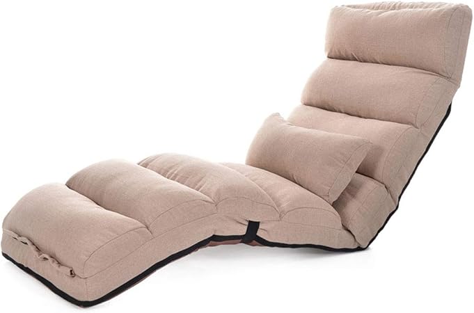 Silla con Respaldo De Ventana Salediza Silla Perezosa De Piso Plegable