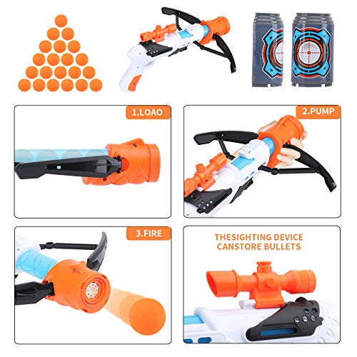 Power Arrows Popper Big Gun Battle Foam Ball Air Powered Shooter Toy